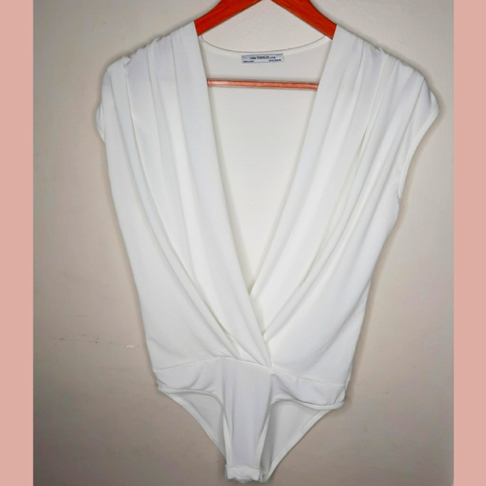 Zara Trafaluc Women's Small White Bodysuit NWOT